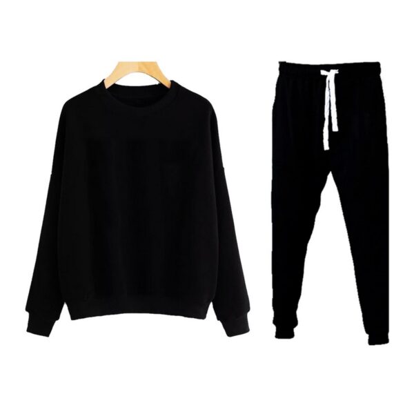 Men's Winter Sweatshirt & Trouser (Black) Full Set